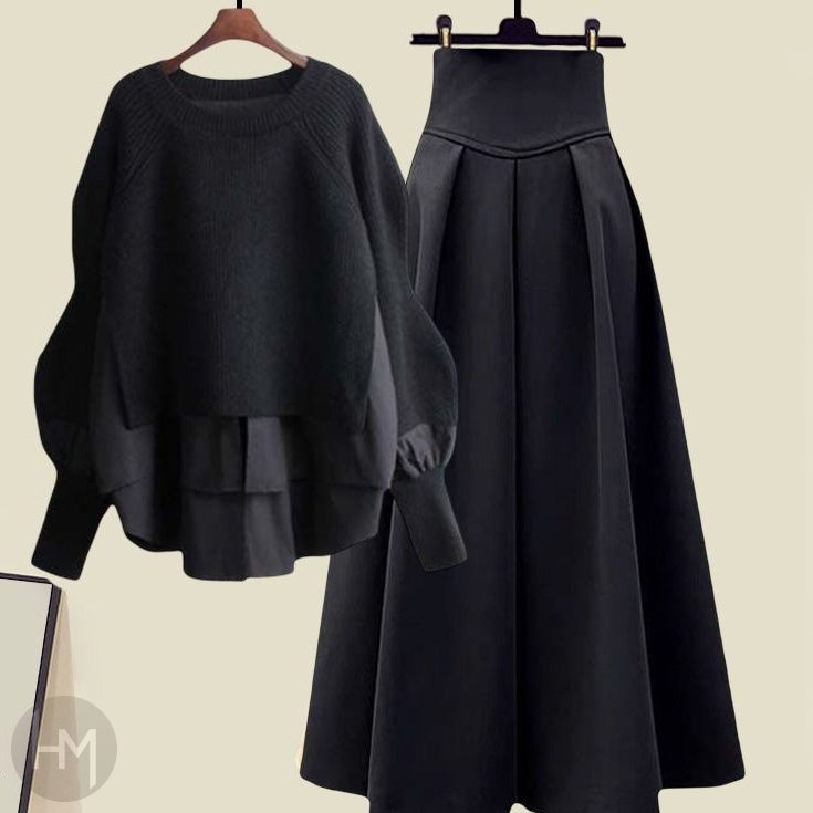 ブラック/ニット.セーター＋ブラック/スカート